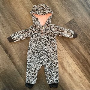 Carter’s Baby Girls Hooded Fleece Jumpsuit Sz 9M